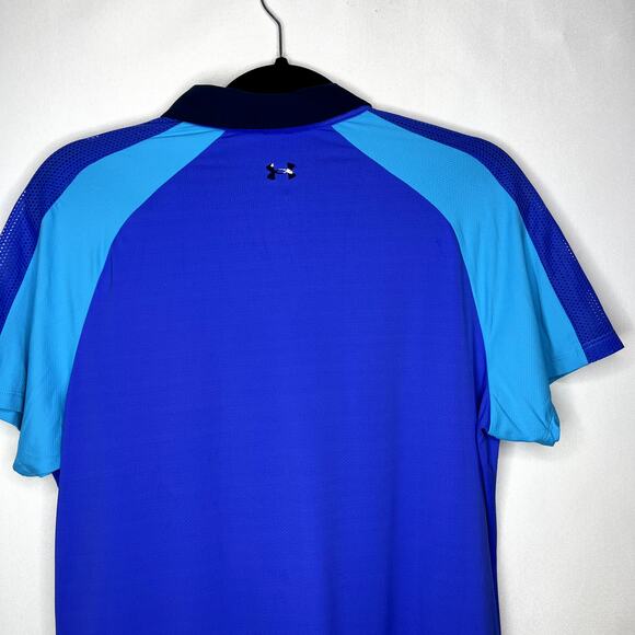 NWOT TopGolf Ladies Under Armour HeatGear Collared Shirt Blue Size Large - Picture 8 of 12